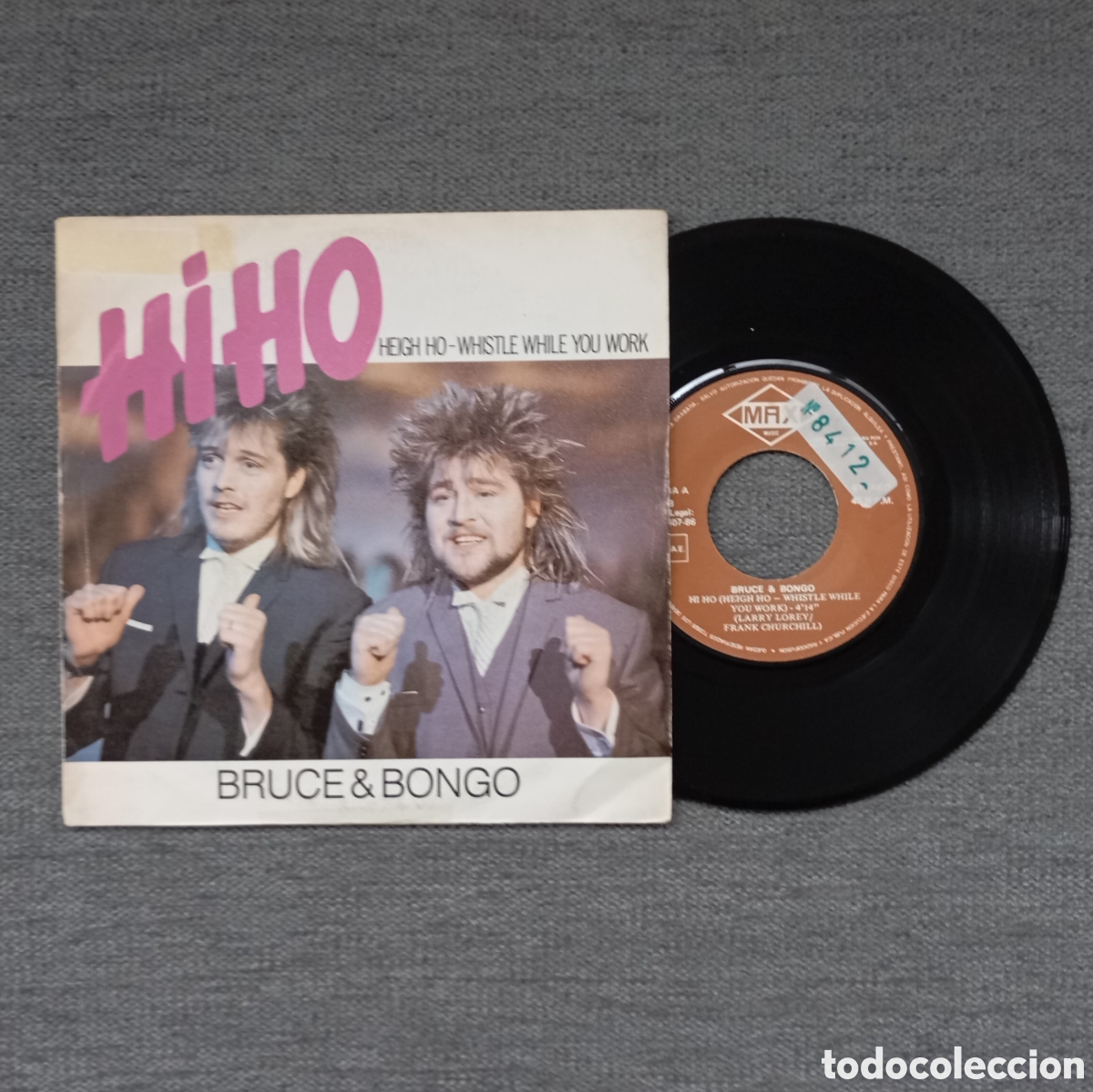 Discos de vinilo: Bruce & Bongo. Hi Ho/ Monkey Dance. Single 7&rdquo;, a&ntilde;o 1986. - Foto 1