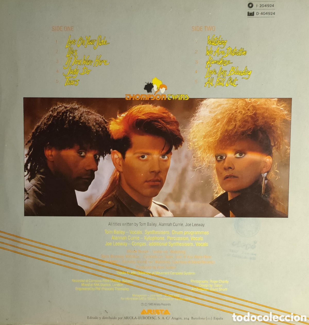 Discos de vinilo: Thompson Twins &ndash; Quick Step & Side Kick ..1983 original Spain LP disco de vinilo - Foto 2