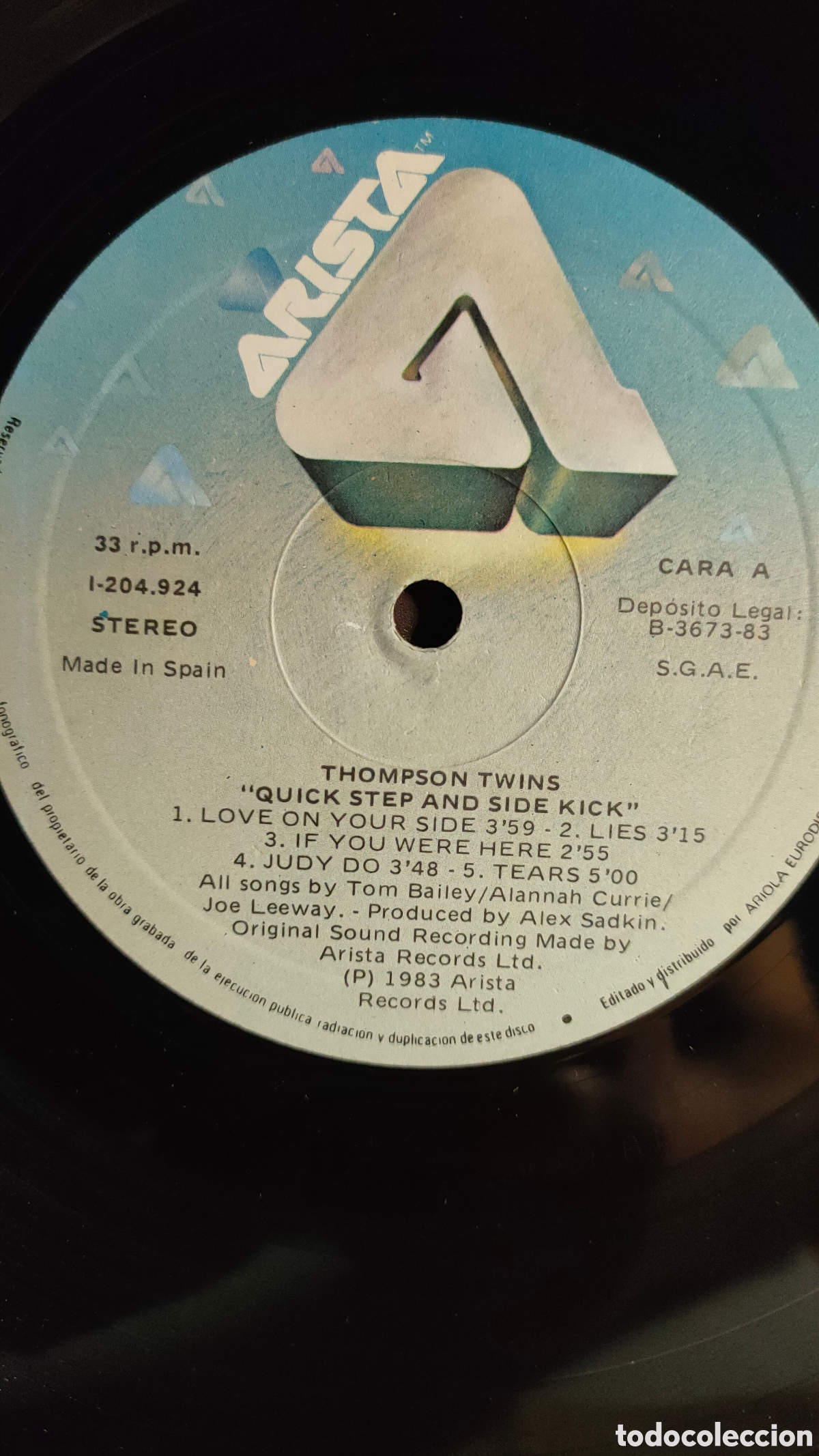 Discos de vinilo: Thompson Twins &ndash; Quick Step & Side Kick ..1983 original Spain LP disco de vinilo - Foto 4