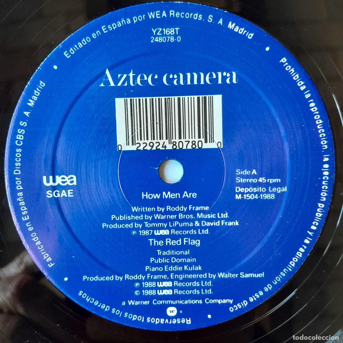 Discos de vinilo: AZTEC CAMERA : HOW MEN ARE [WEA - ESP 1987] 12&rdquo; - Foto 3