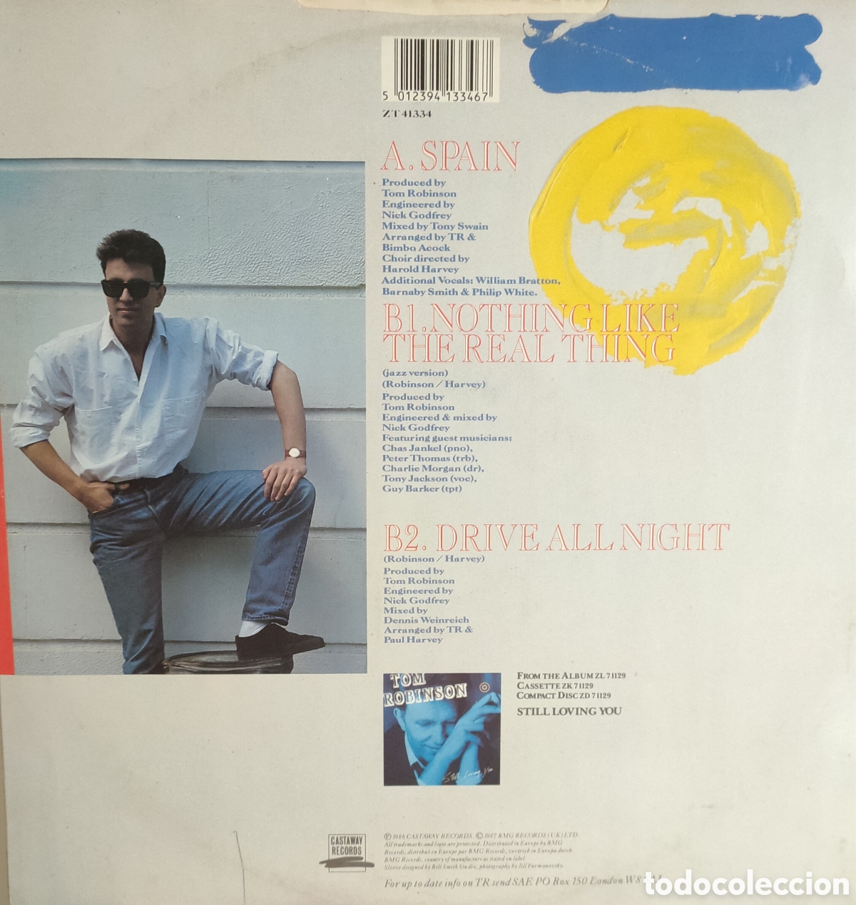 Discos de vinilo: Tom Robinson &ndash; Spain ..1987 original UK disco de y - Foto 2