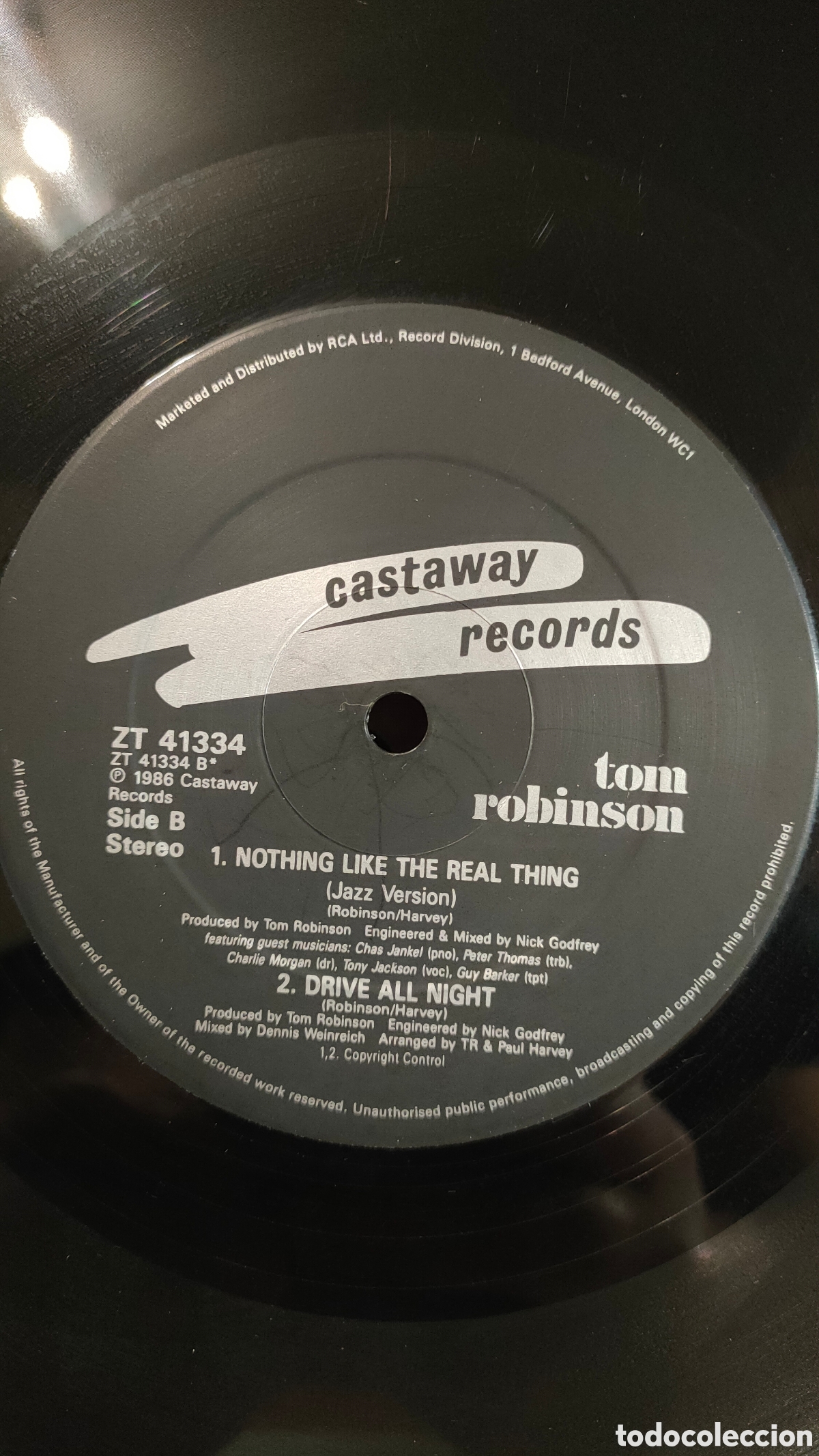 Discos de vinilo: Tom Robinson &ndash; Spain ..1987 original UK disco de y - Foto 3