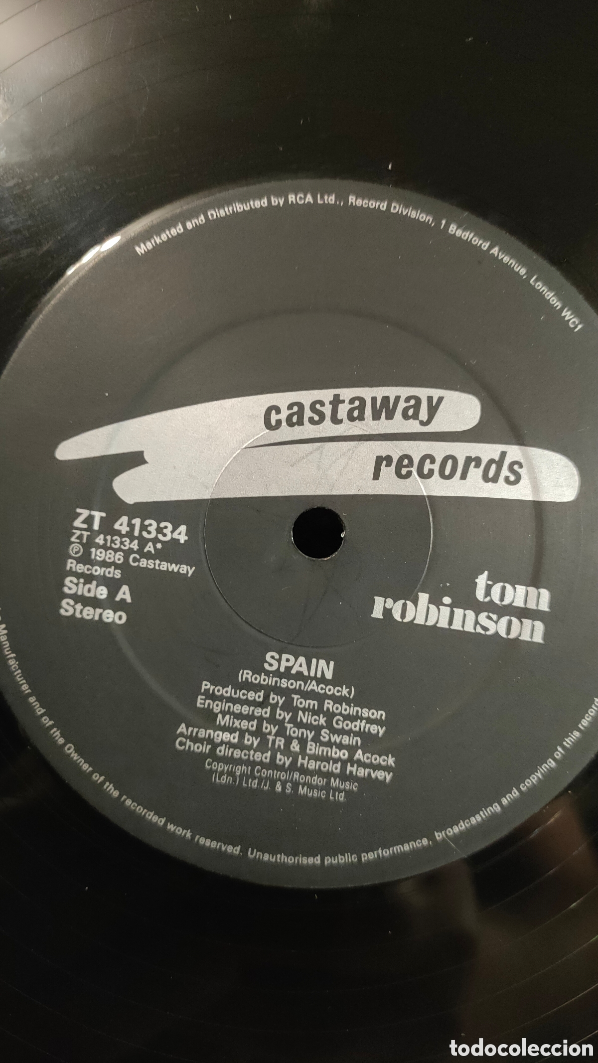 Discos de vinilo: Tom Robinson &ndash; Spain ..1987 original UK disco de y - Foto 4