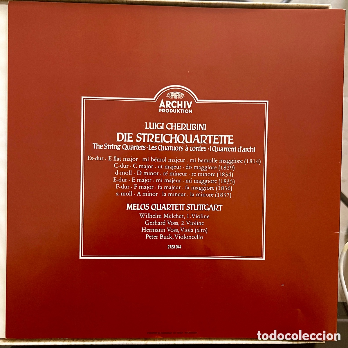 Discos de vinilo: Cuarteto Melos, Luigi Cherubini string quartets - Foto 3