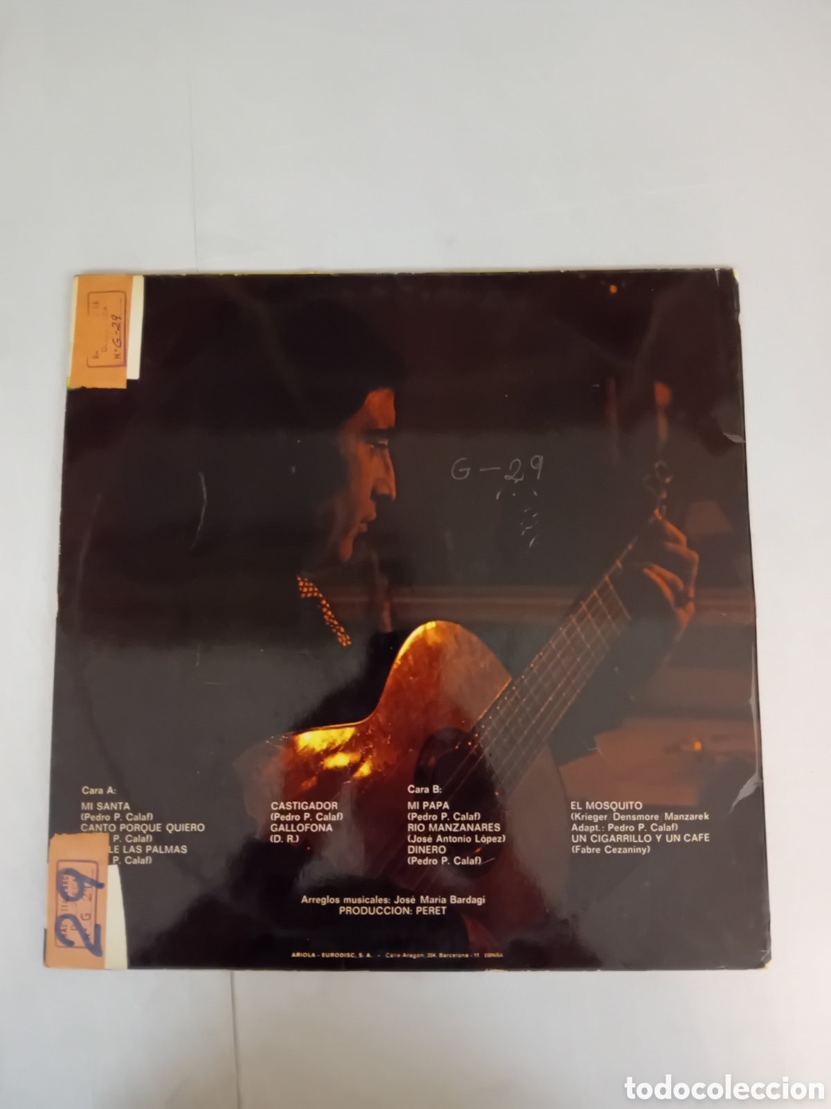 Discos de vinilo: PERET. MI SANTA. 1973 - Foto 2