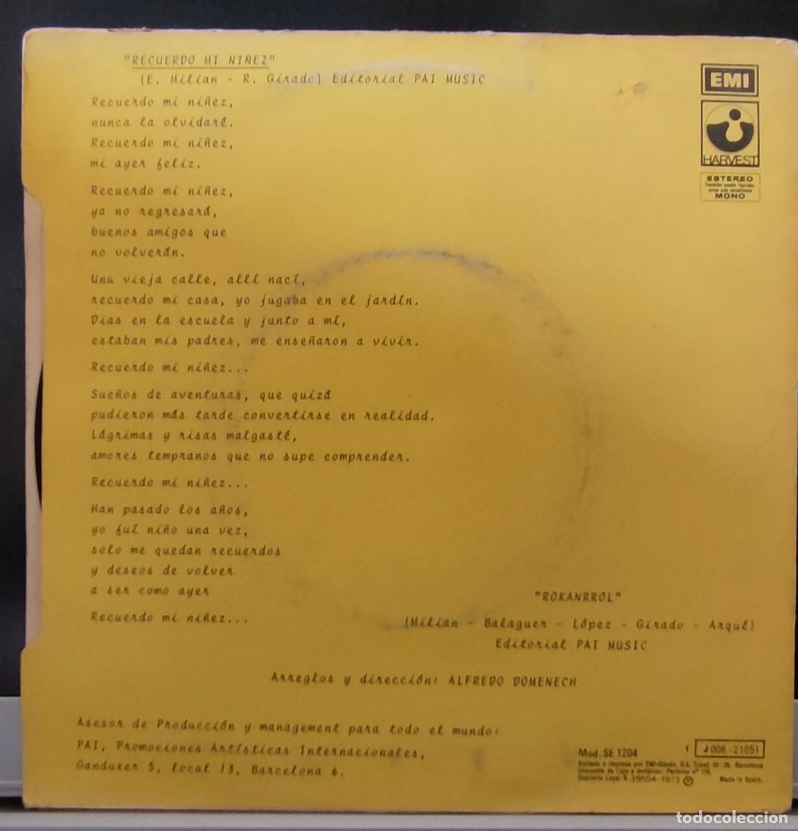 Discos de vinilo: SANTABARBARA - RECUERDO MI NI&Ntilde;EZ - Foto 2