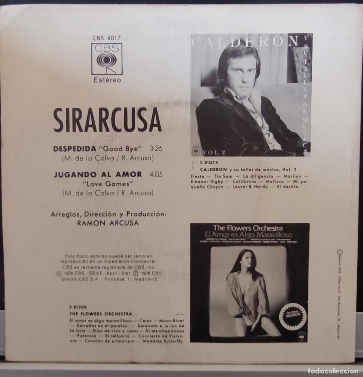 Discos de vinilo: SIRACUSA - DESPEDIDA - Foto 2