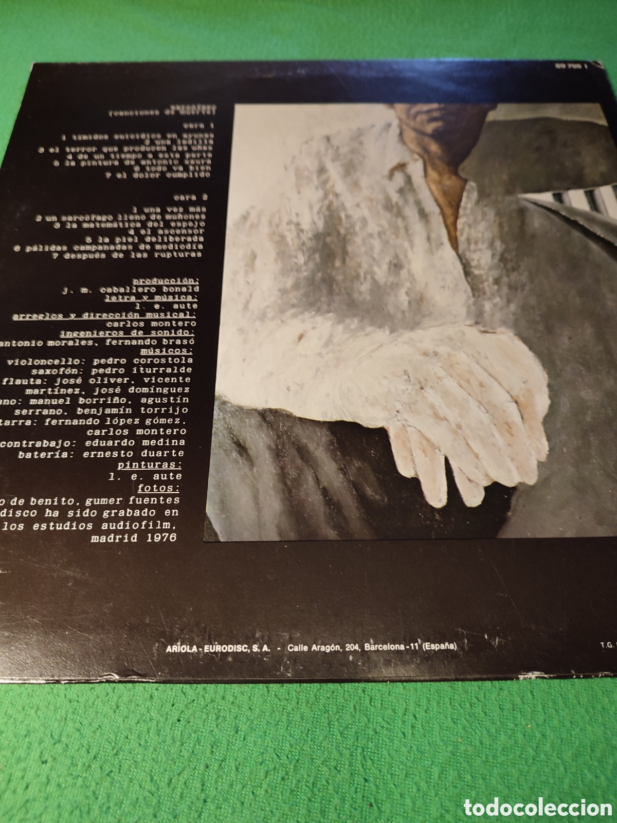 Discos de vinilo: Luis Eduardo Aute - Sarc&oacute;fago - Foto 2