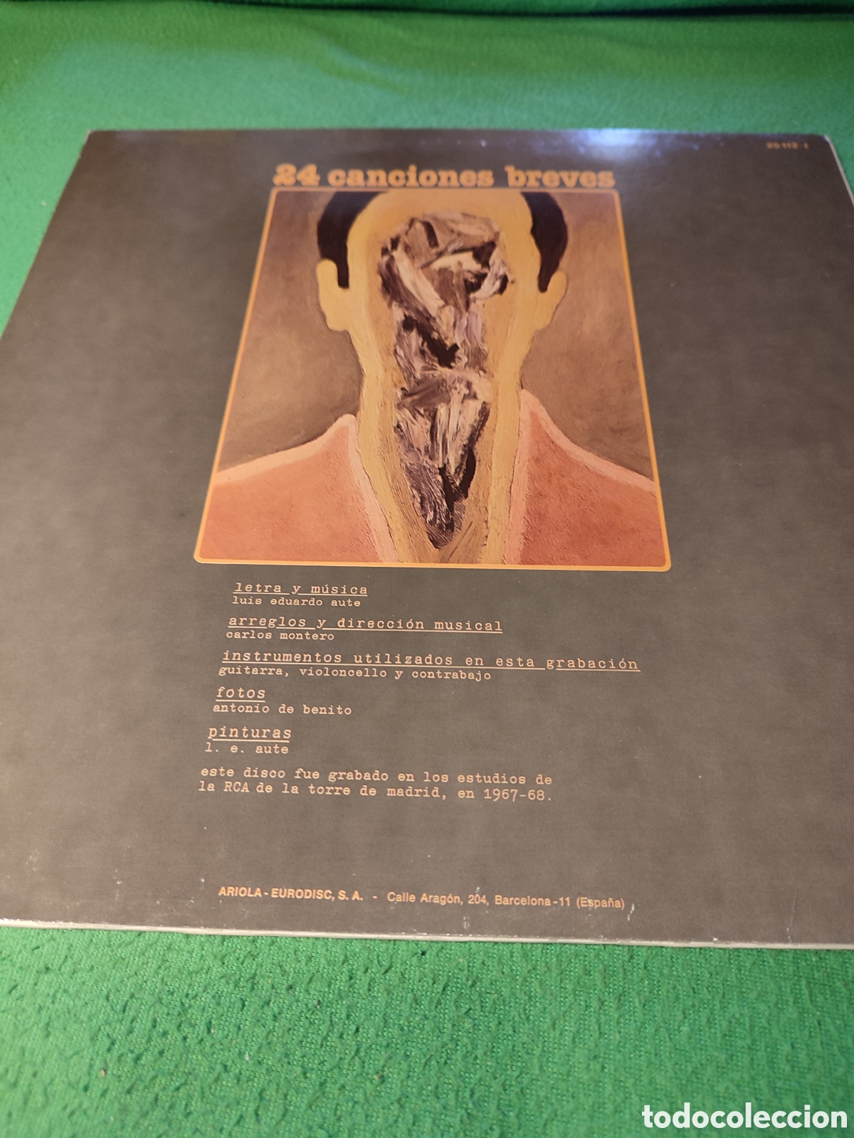Discos de vinilo: Luis Eduardo Aute - 24 canciones breves - Foto 2