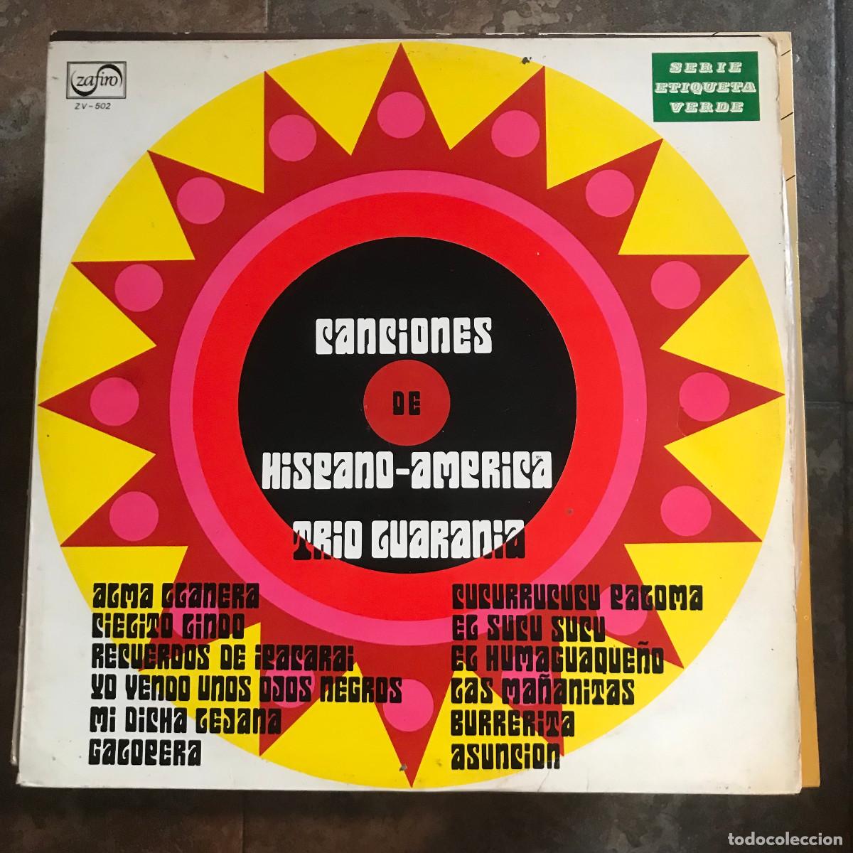 Disques de vinyle: TR&Iacute;O GUARANIA - CANCIONES DE HISPANO-AM&Eacute;RICA - LP ZAFIRO 1969