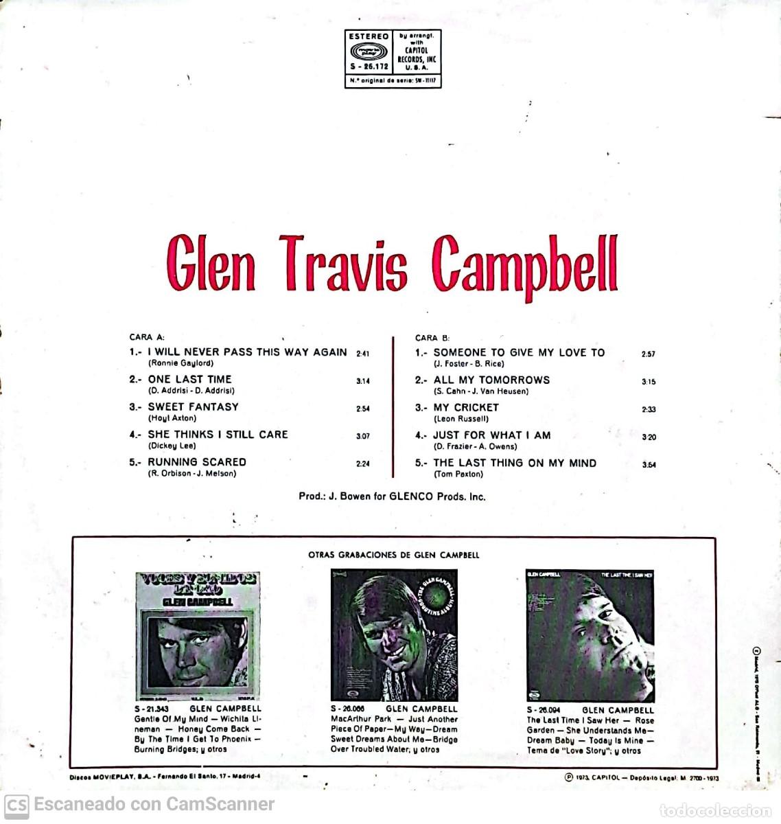 Discos de vinilo: Glen Travis Campbell* &lrm;&ndash; Glen Travis Campbell - Foto 2