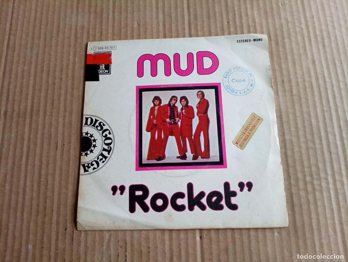 Discos de vinilo: MUD - ROCKET SINGLE 1974 EDICION ESPA&Ntilde;OLA - Foto 1