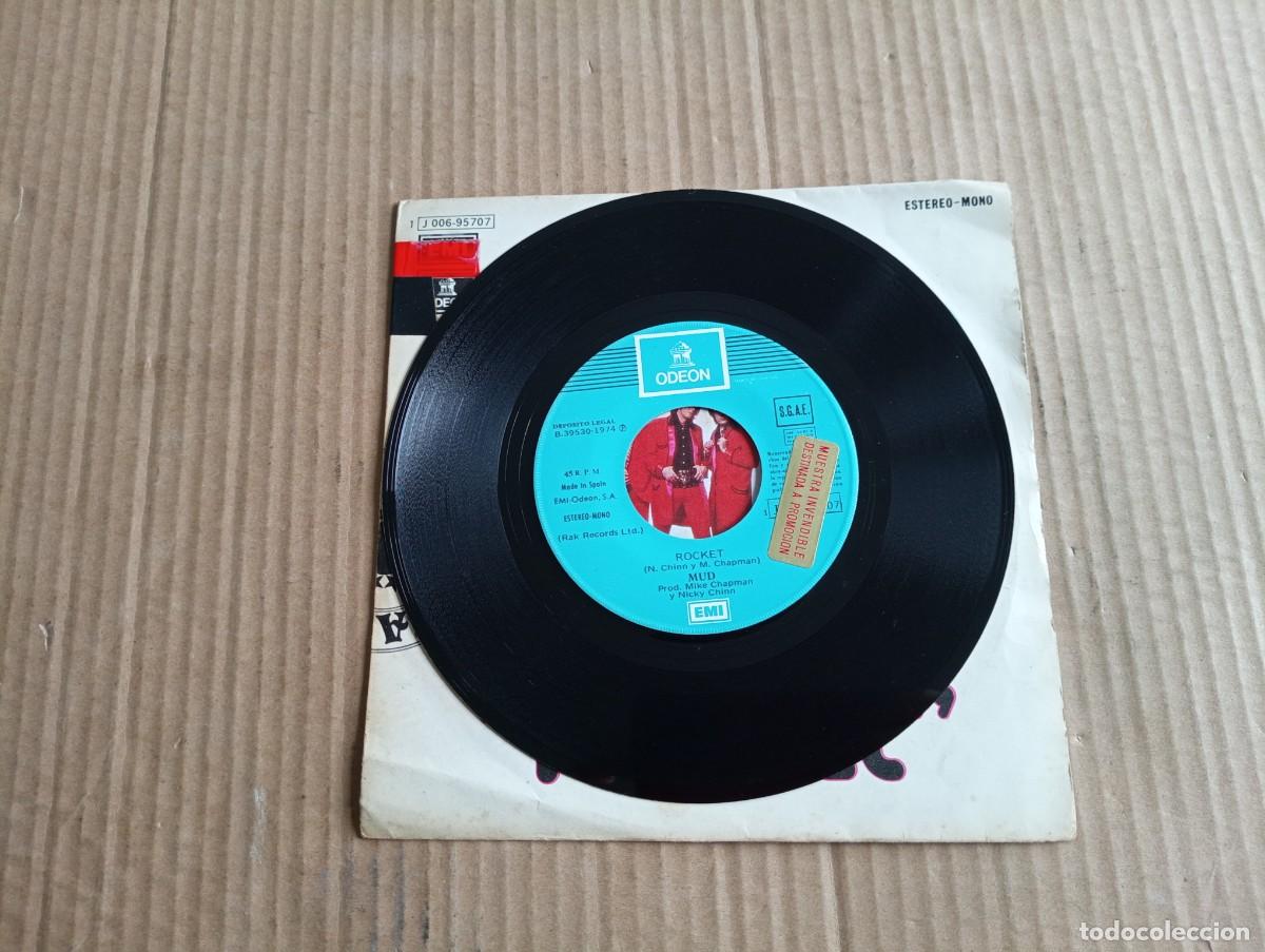 Discos de vinilo: MUD - ROCKET SINGLE 1974 EDICION ESPA&Ntilde;OLA - Foto 2