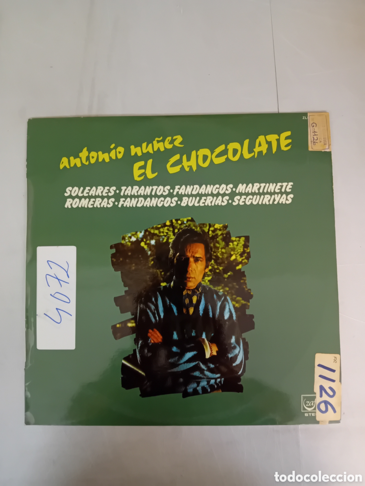 Discos de vinilo: ANTONIO N&Uacute;&Ntilde;EZ EL CHOCOLATE. 1977 - Foto 1