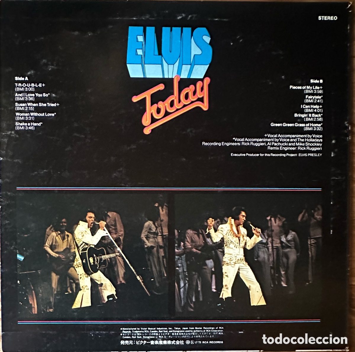 Discos de vinilo: Elvis Presley. Today. Jap&oacute;n, 1975 - Foto 2