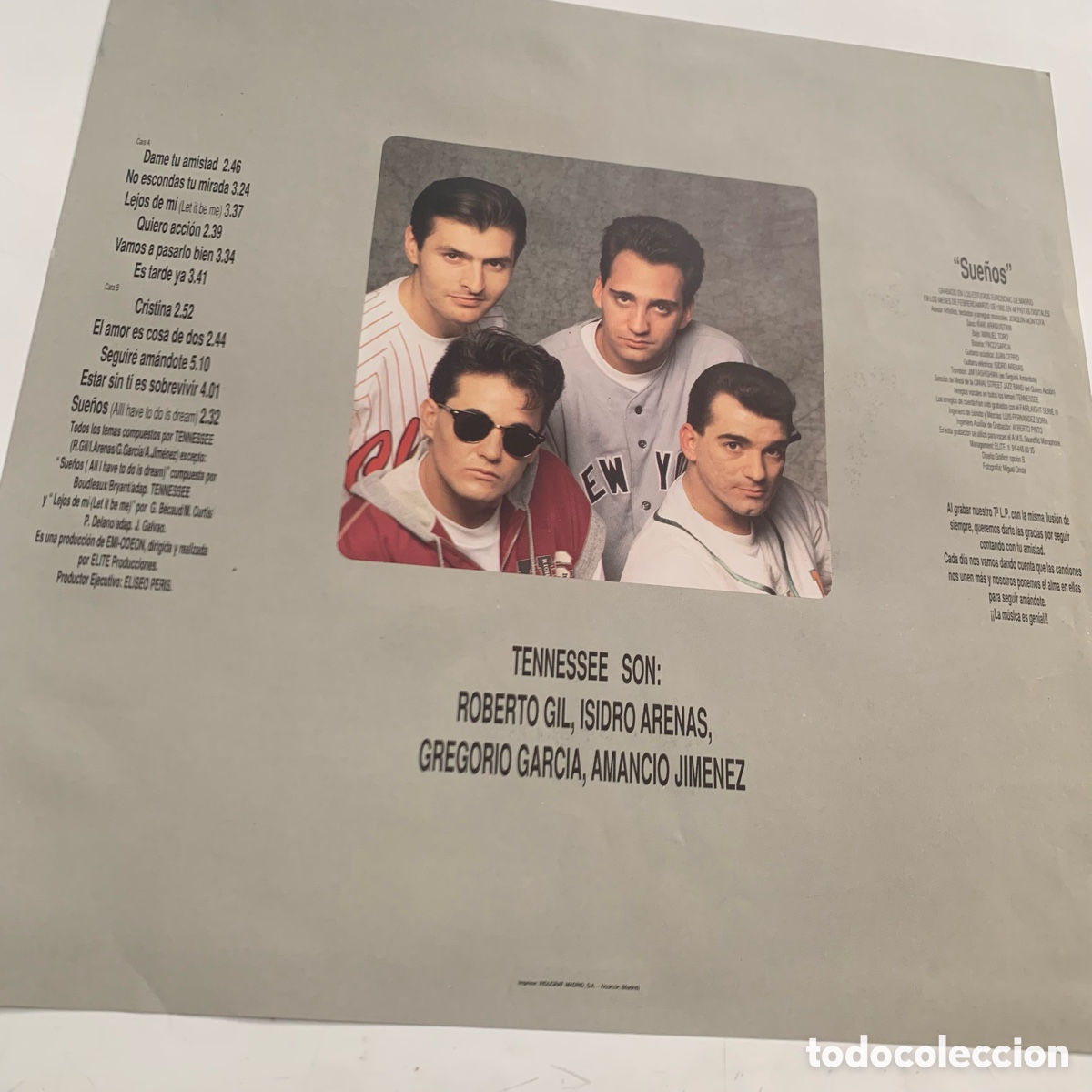 Discos de vinilo: LP TENNESSEE SUE&Ntilde;OS DE 1992 - Foto 3