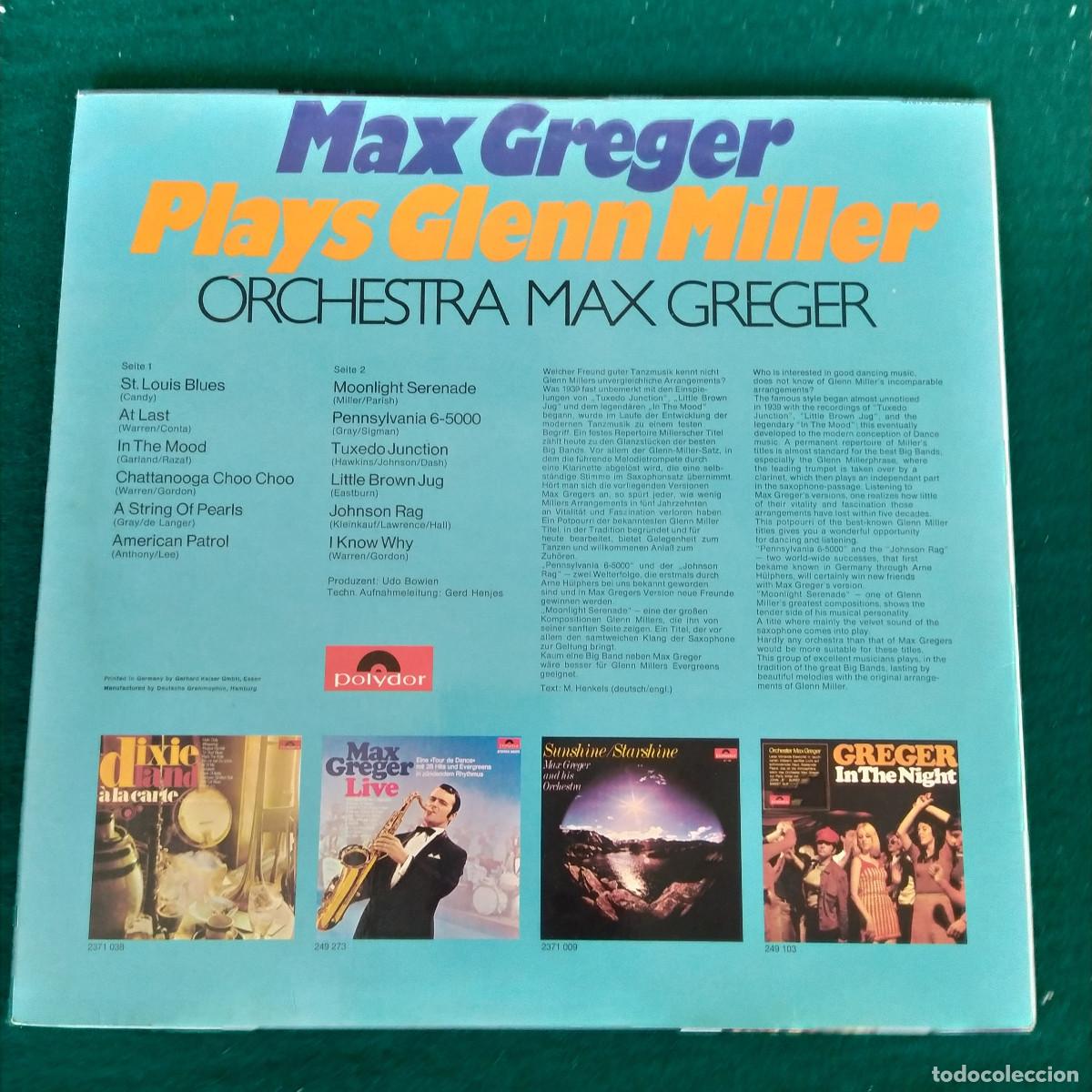 Discos de vinilo: Max Greger &ndash; Max Greger Plays Glenn Miller - Foto 2
