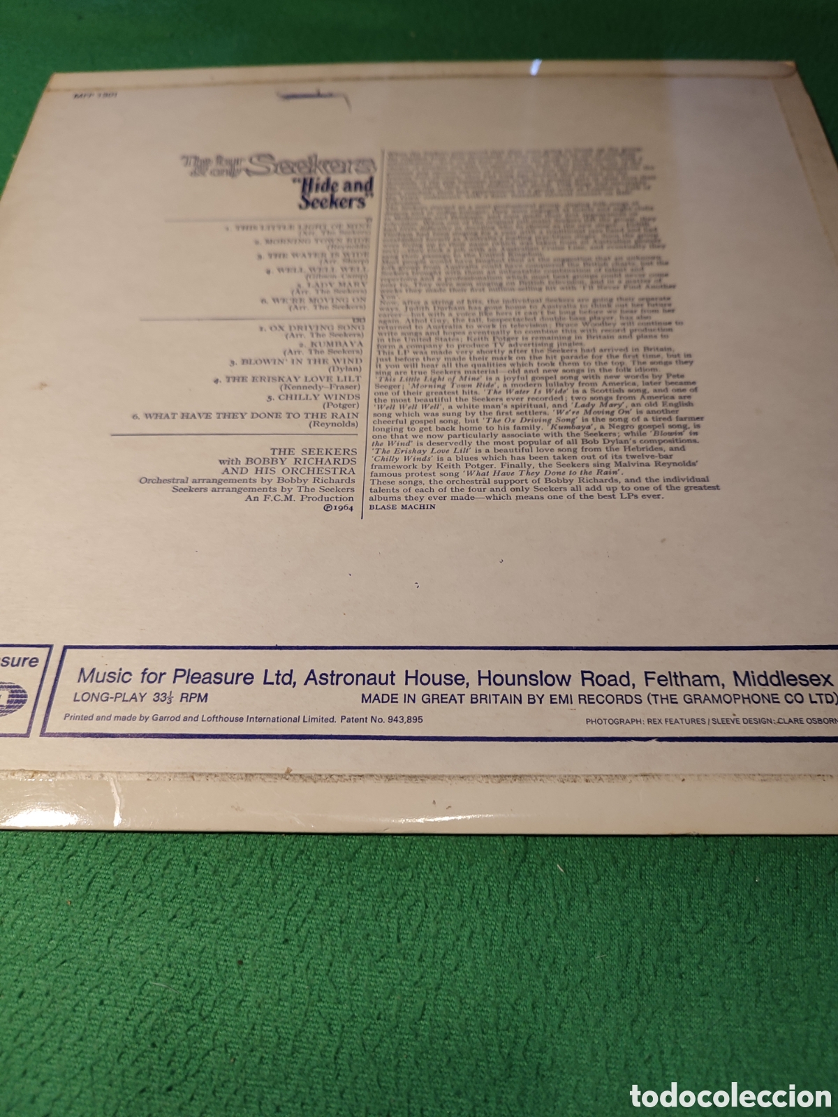 Discos de vinilo: The Seekers - The Four & Only - Foto 2