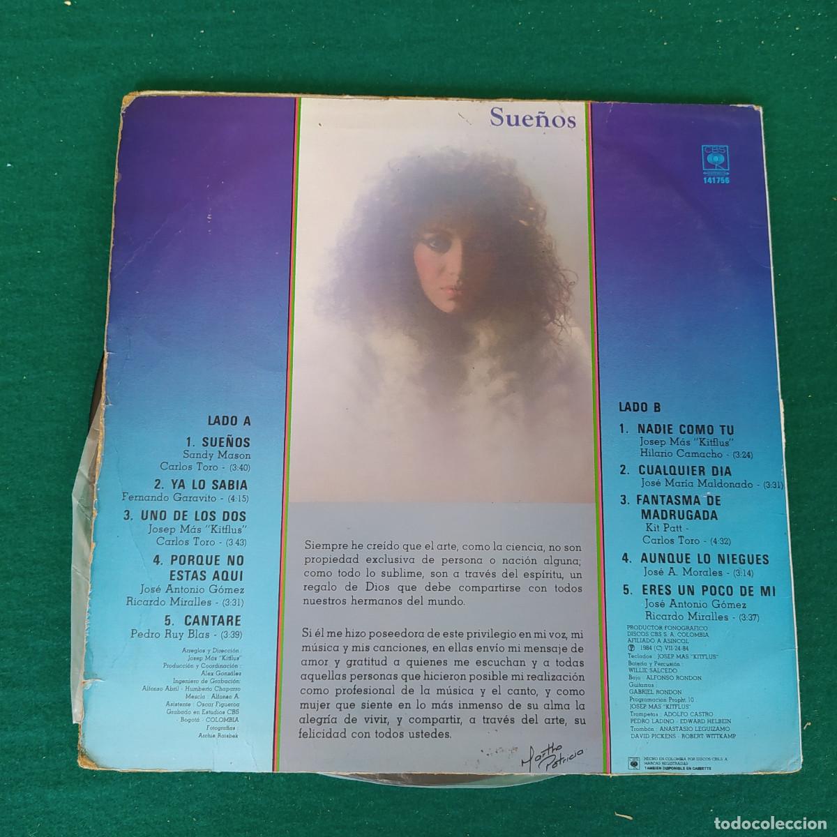 Discos de vinilo: Martha Patricia &ndash; Sue&ntilde;os - Foto 2