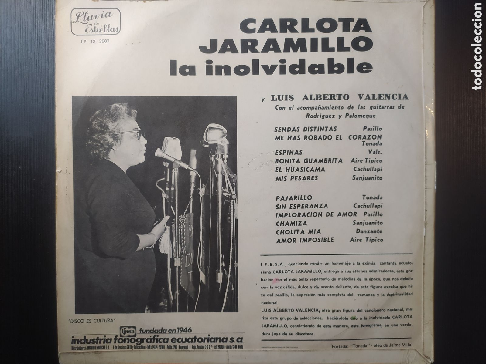 Discos de vinilo: Carlota Jaramillo la inolvidable - Foto 2