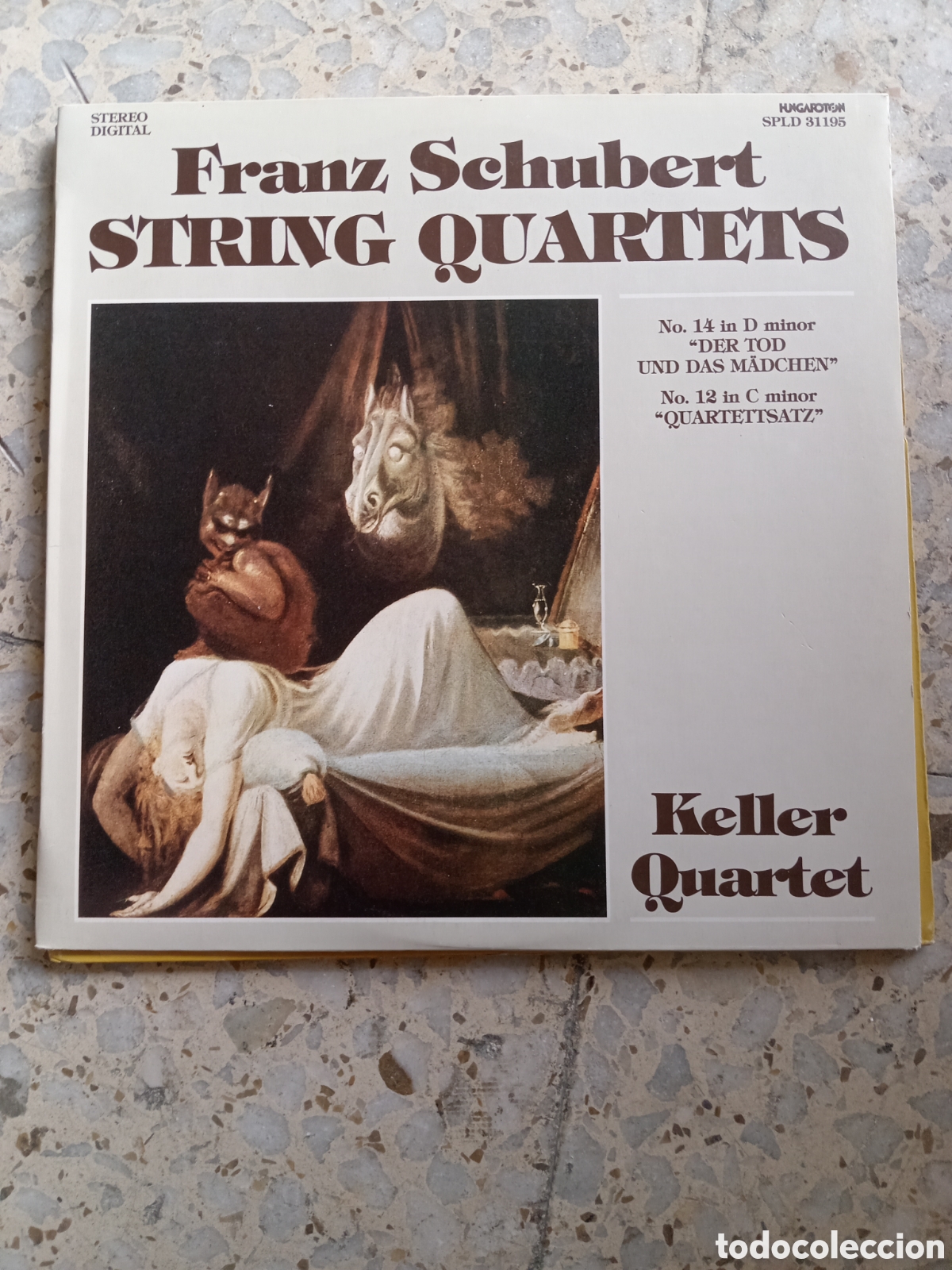 Discos de vinilo: LP KELLER QUARTET SCHUBERT STRING QUARTETS 1990 HUNGAROTON - Foto 1