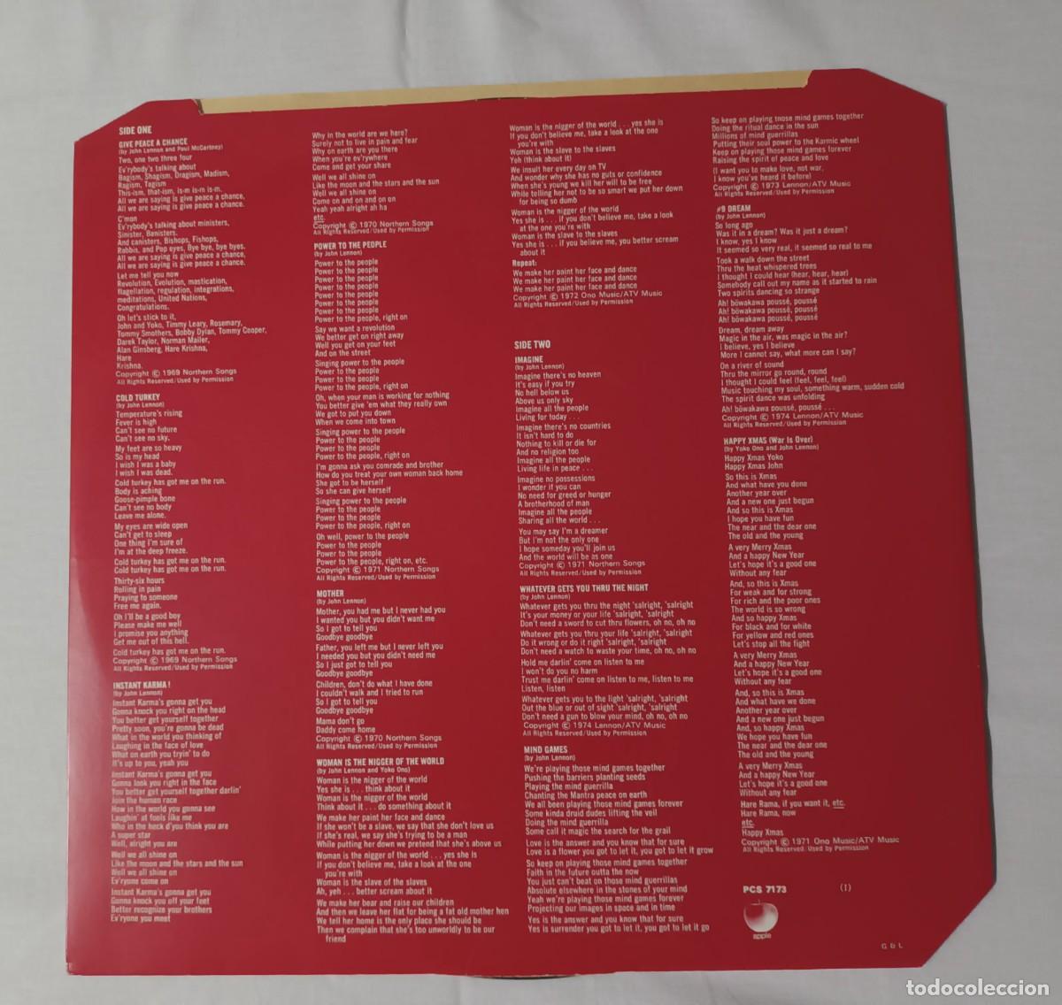 Discos de vinilo: JOHN LENNON - SHAVED FISH - LP - Foto 3