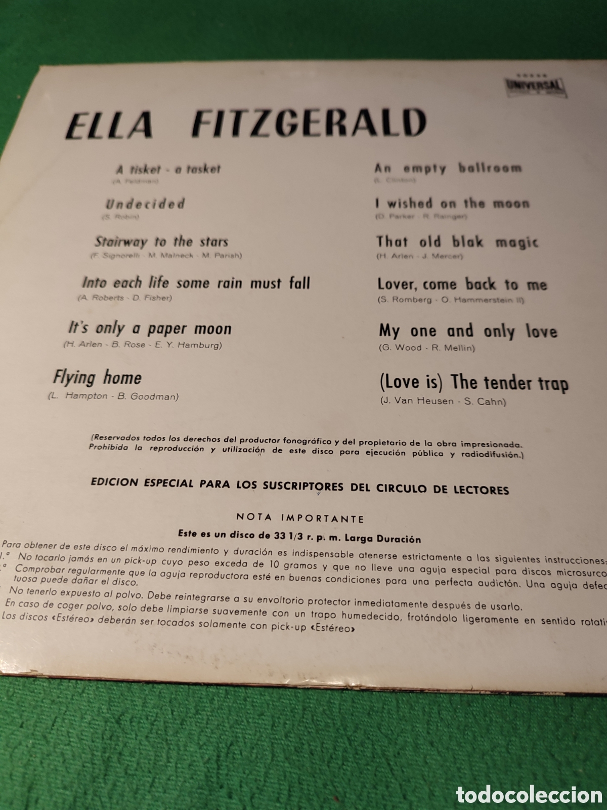 Discos de vinilo: Ella Fitzgerald - Same Vinilo Lp - Foto 2