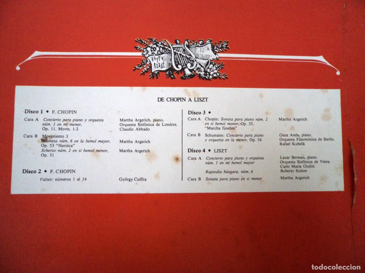 Discos de vinilo: 4 LPs de Chopin a Liszt y libro explicativo - Foto 2
