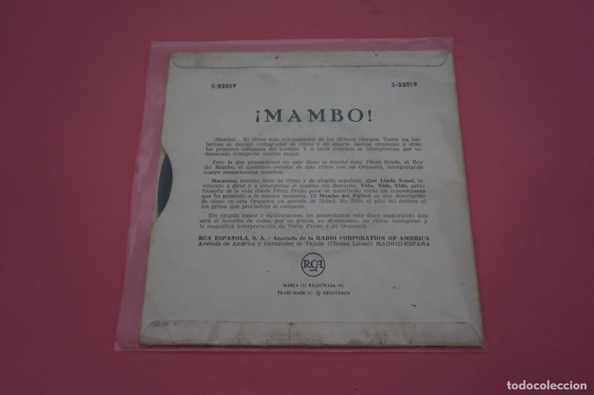 Discos de vinilo: SINGLE - PEREZ PRADO - MAMBO - REY DEL MAMBO - VINILO EN ESTADO EXCELENTE - Foto 3