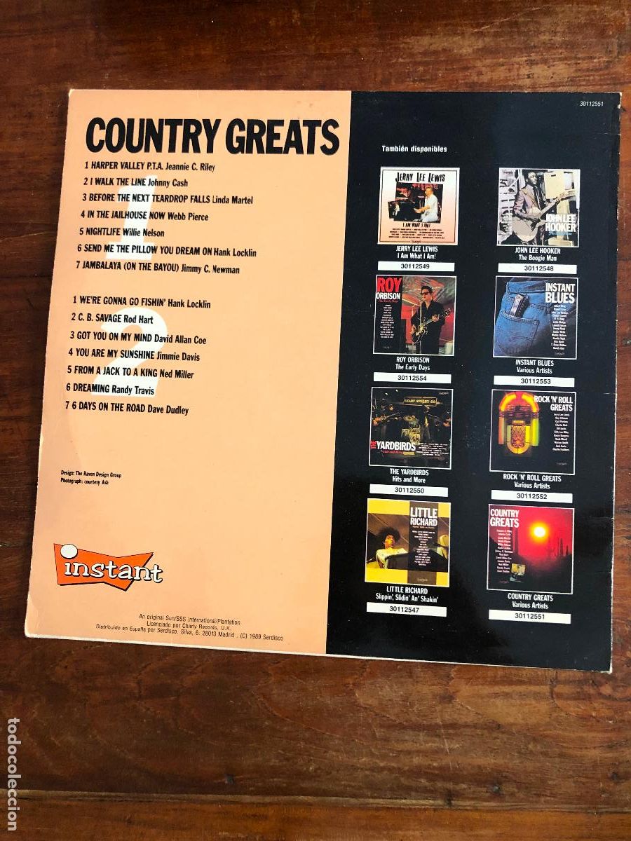 Discos de vinilo: COUNTRY GREATS 1989 LP SERDISCO - Foto 2
