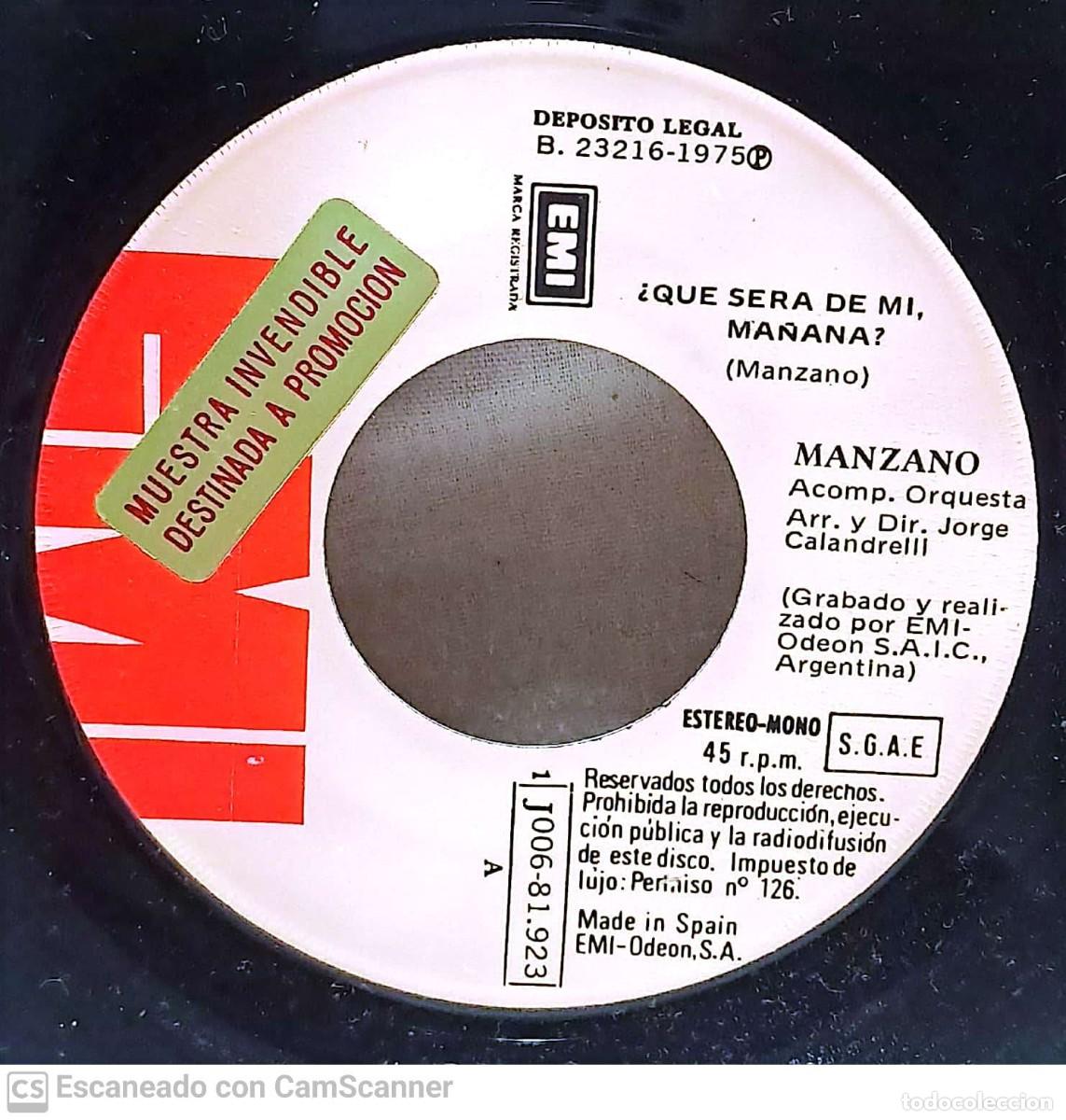 Discos de vinilo: Cris Manzano &lrm;&ndash; &iquest;Qu&eacute; Ser&aacute; De Mi, Ma&ntilde;ana? - Foto 3