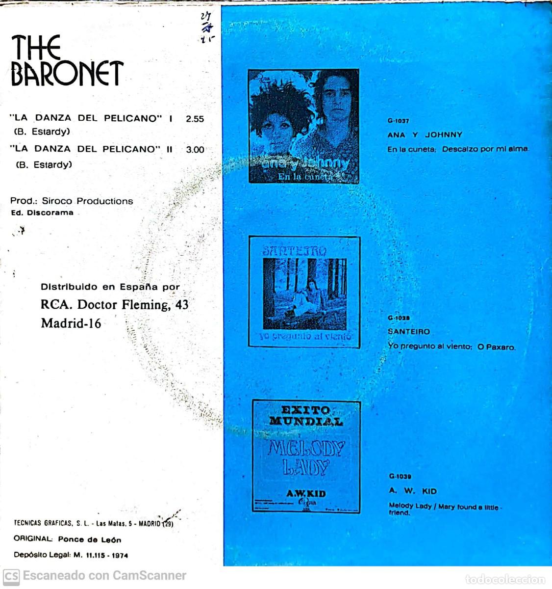 Discos de vinilo: The Baronet &lrm;&ndash; La Danza Del Pel&iacute;cano - Foto 2