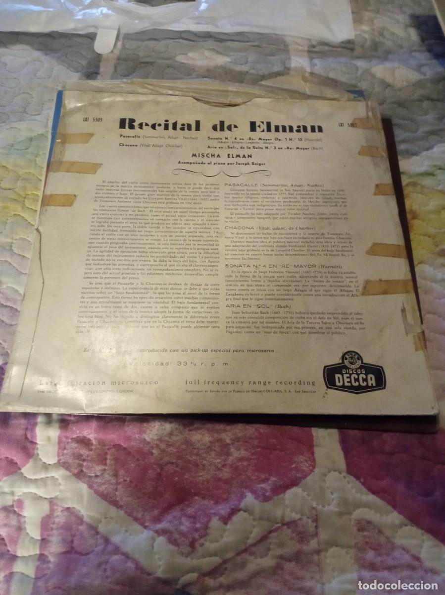 Discos de vinilo: Mischa Elman recital - Foto 2