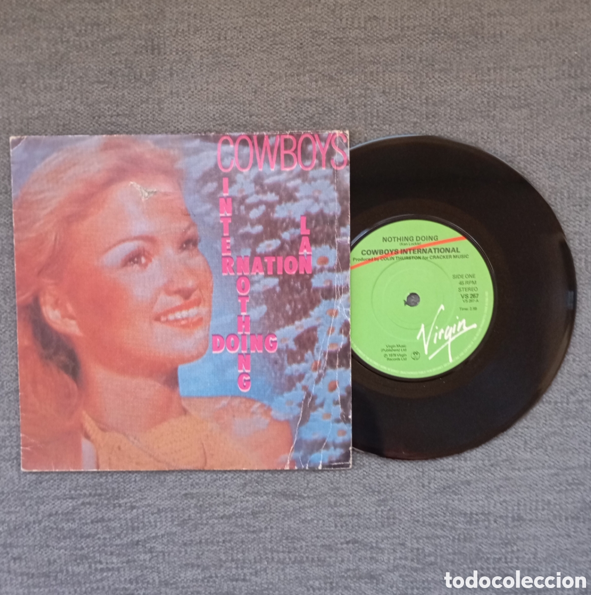 Discos de vinil: Cowboys International. Nothing Doing/ 2 Millions. Single 7&rdquo;, a&ntilde;o 1979.