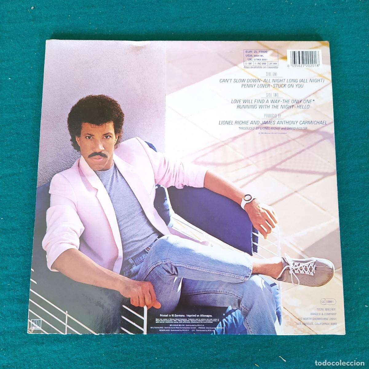 Discos de vinilo: Lionel Richie &ndash; Cant Slow Down - Foto 2