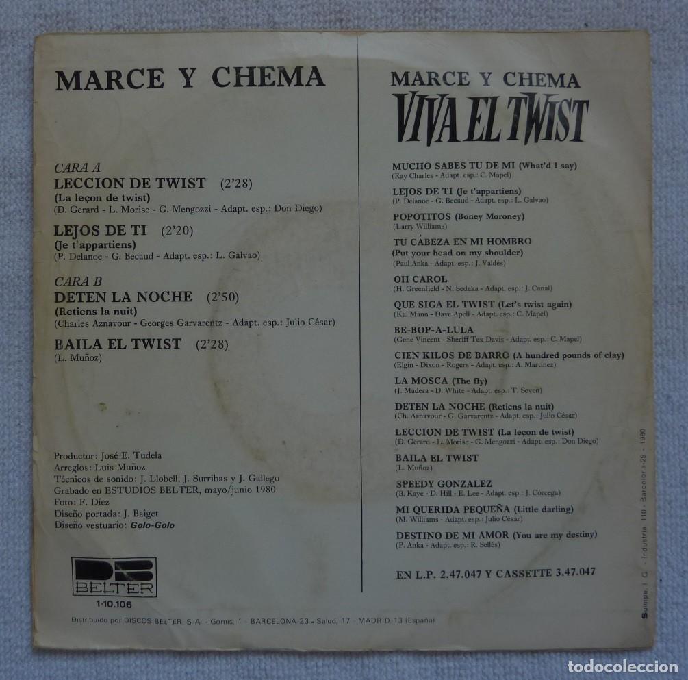 Discos de vinilo: MARCE Y CHEMA // LEJOS DE TI+3 // 1980 // EP - Foto 2