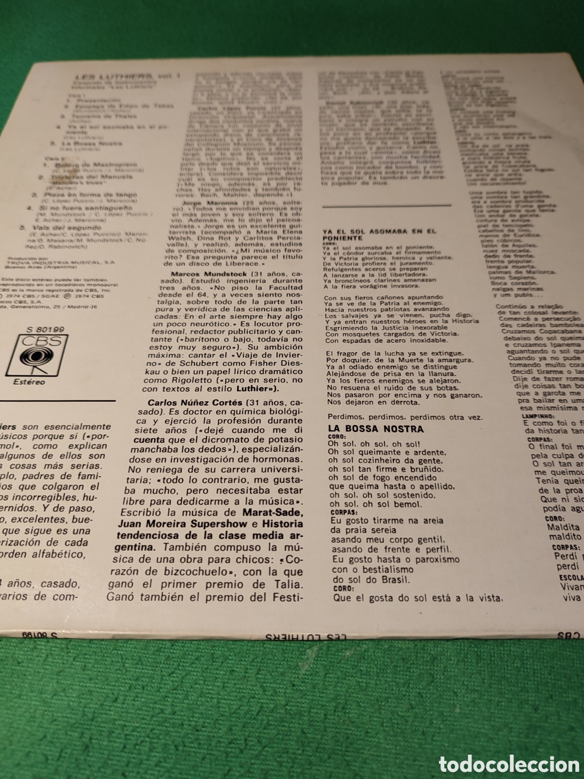 Discos de vinilo: Les Luthiers - Same 1974 Vinilo Lp - Foto 3