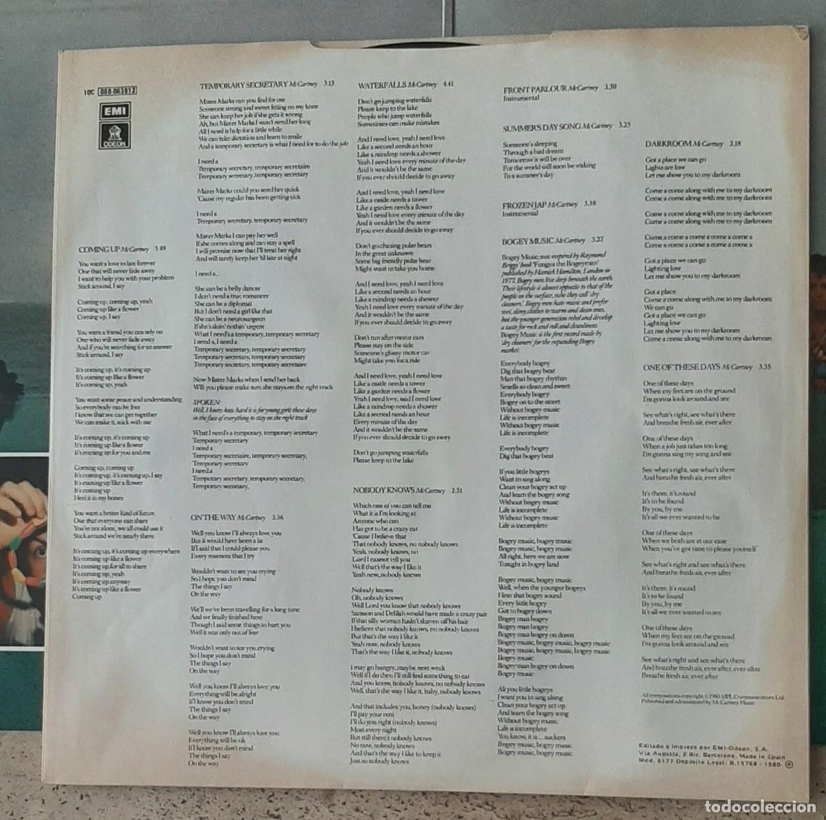 Discos de vinilo: VINILO LP PAUL McCARTNEY / McCARTNEY II - Foto 5