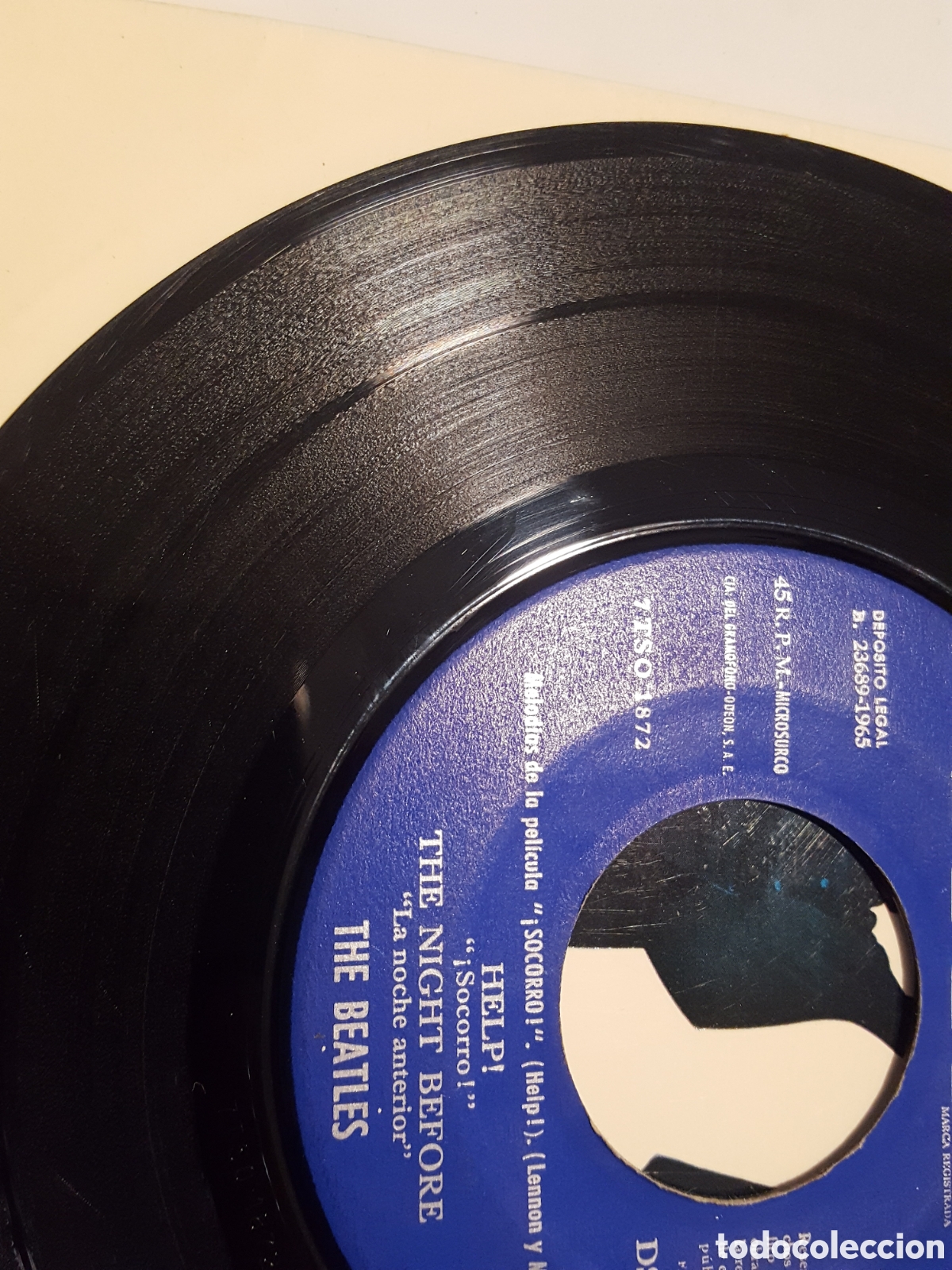 Discos de vinilo: E.P. - Single - The Beatles &ndash; Help! = &iexcl;Socorro! - Odeon &ndash; DSOE 16.675 - Spain - Foto 6