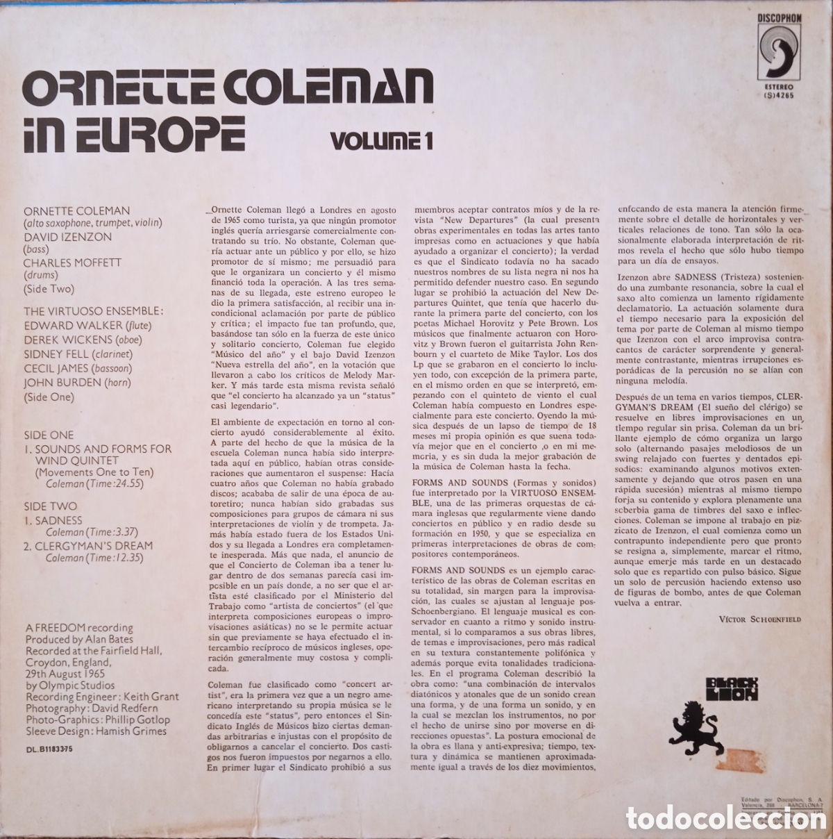 Discos de vinilo: Disco de vinilo Ornette Coleman - Foto 2