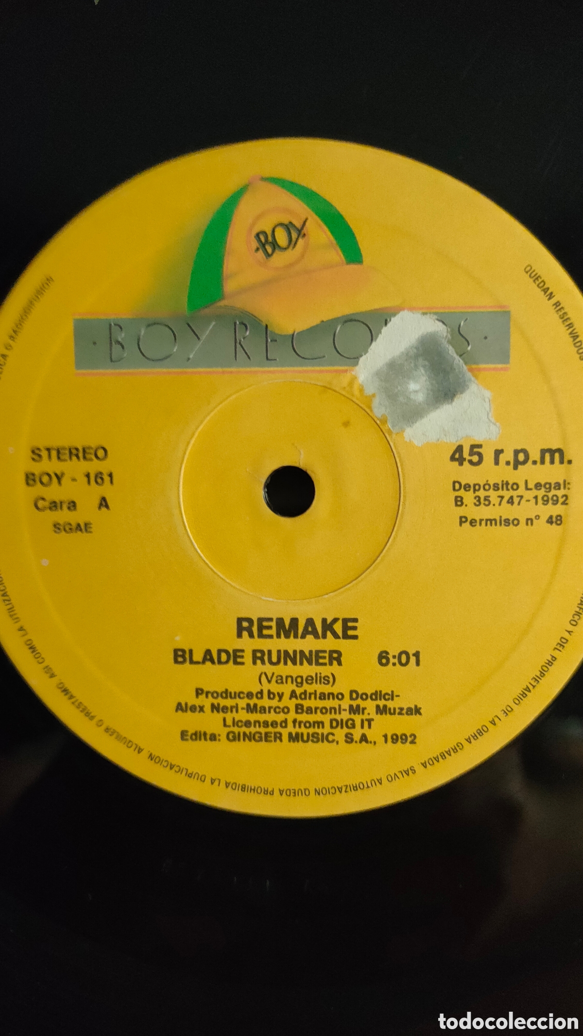 Discos de vinilo: Remake &ndash; Bladerunner . 1992 original Spain disco 12&rdquo; vinilo - Foto 3