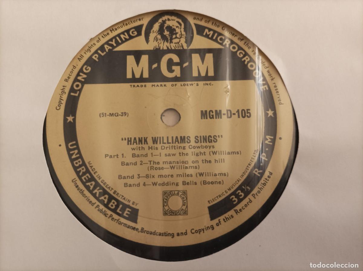 Discos de vinilo: Hank Williams lp 25 cm -dificil- - Foto 3
