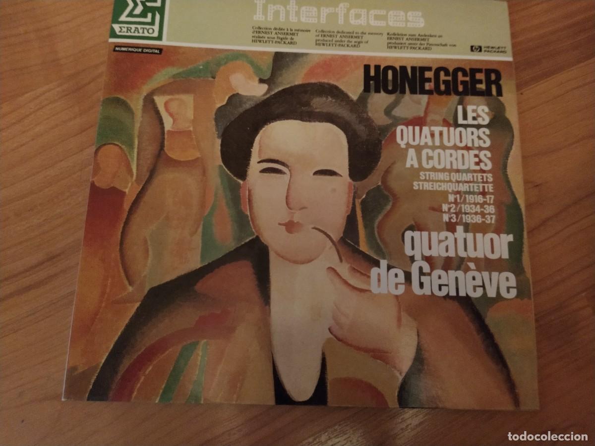 Dischi in vinile: LP Quatuor De Geneve Honegger les quatuors a cordes nr1 / 2 / 3 portada doble