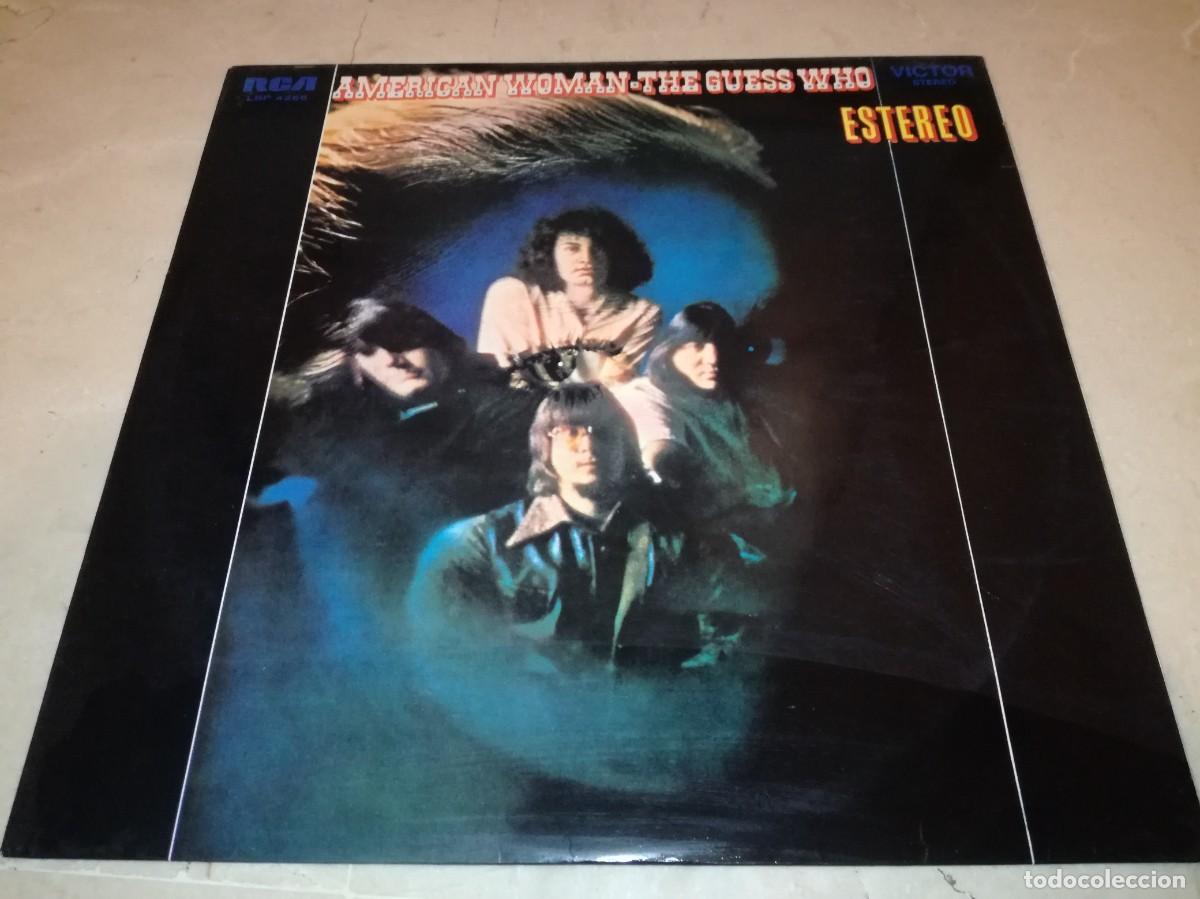 Discos de vinilo: THE GUESS WHO-AMERICAN WOMAN-CONTIENE ENCARTE-PRIMERA EDICION ESPA&Ntilde;OLA 1970