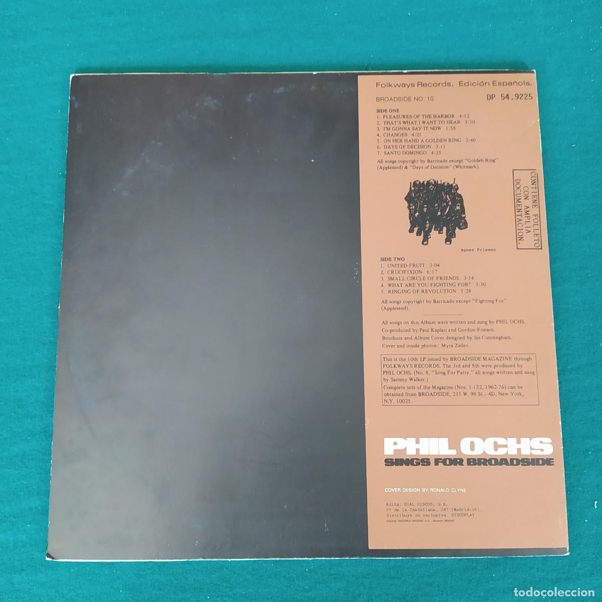 Discos de vinilo: Phil Ochs &ndash; Sings For Broadside Phil Ochs - Foto 2
