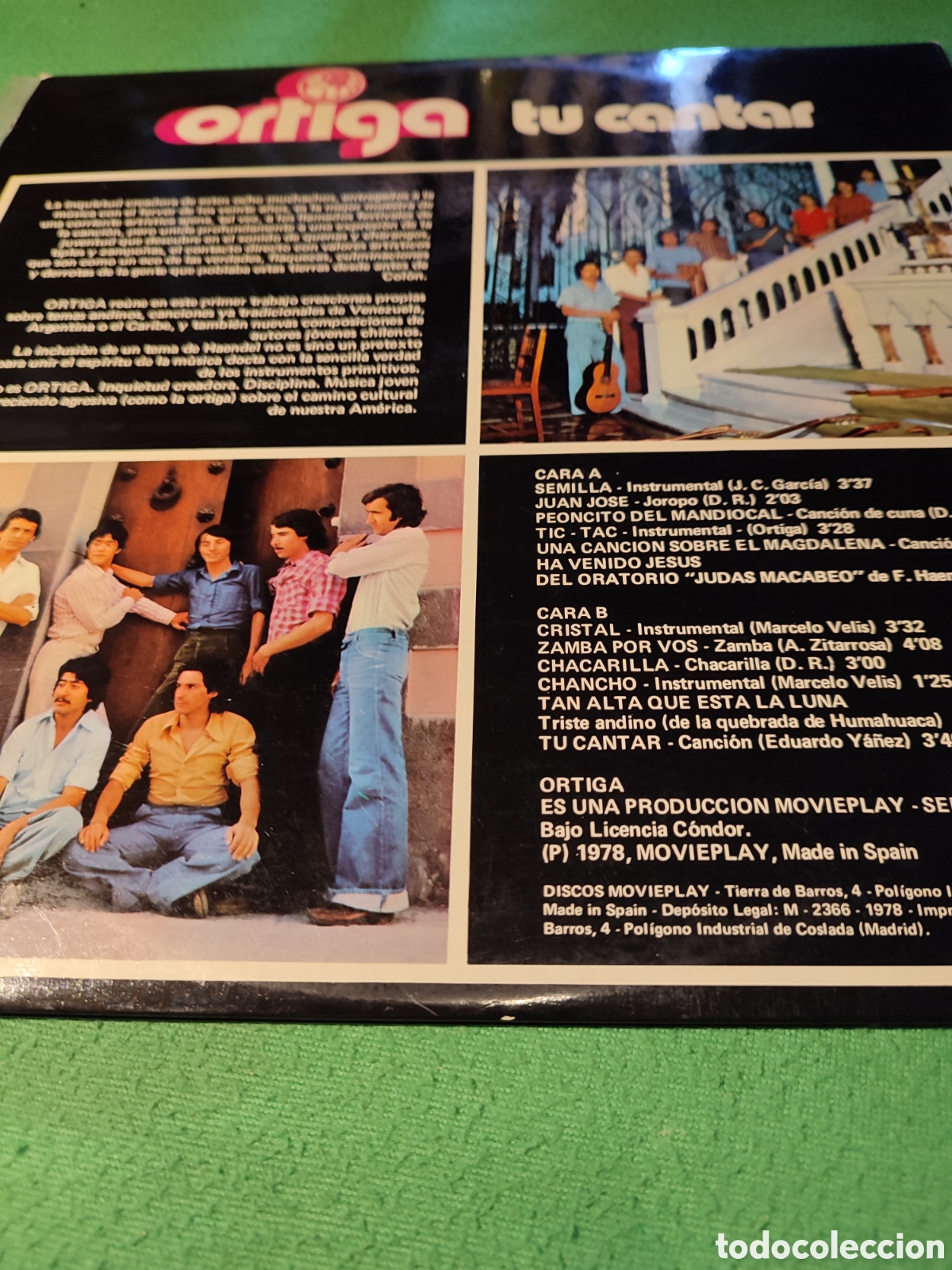 Discos de vinilo: Ortiga - Tu cantar Vinilo Lp 1978 - Foto 3