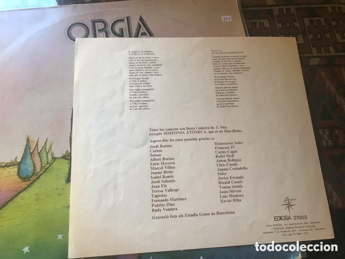 Discos de vinilo: Org&iacute;a. Sisa. Grupo espa&ntilde;ol - Foto 5