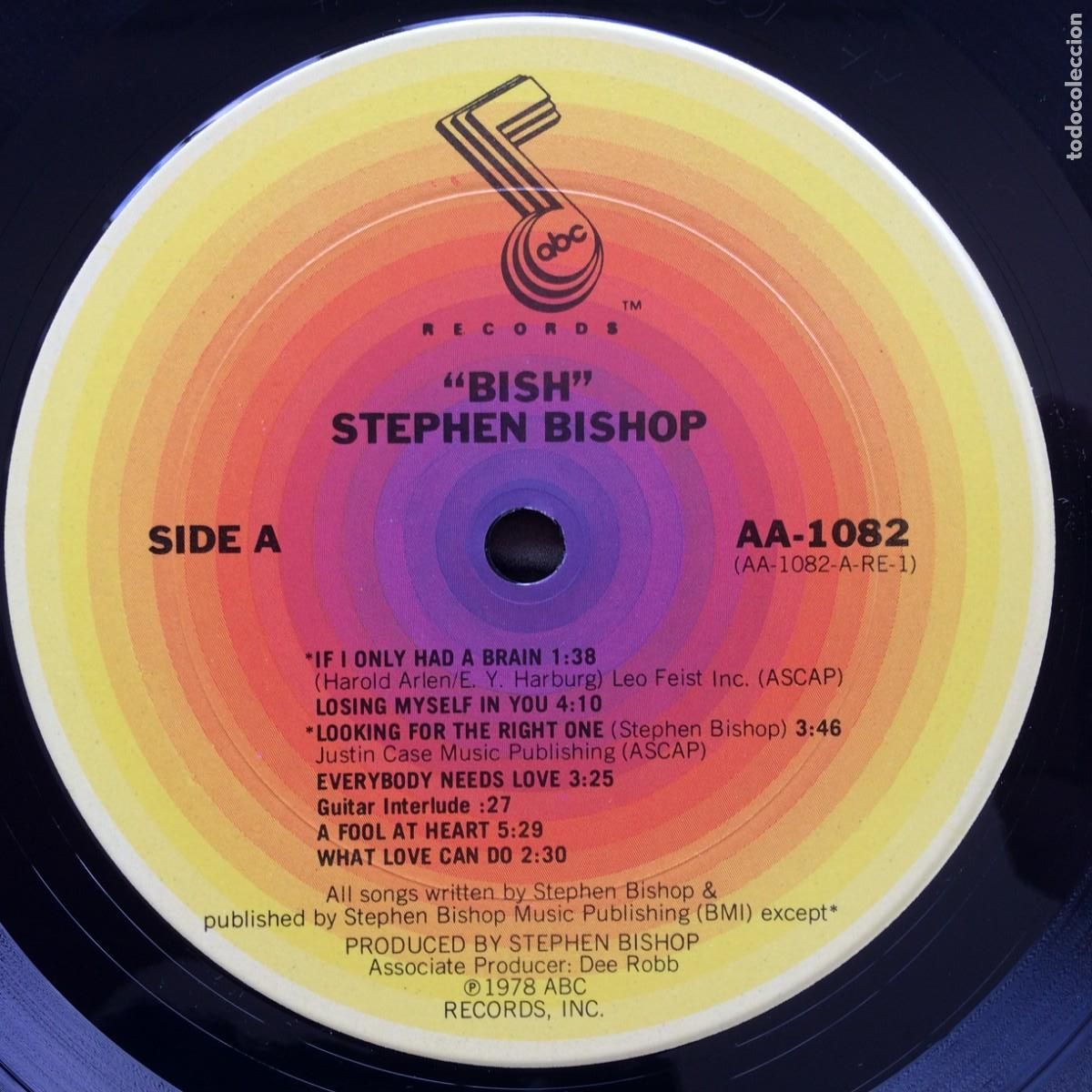 Discos de vinilo: Stephen Bishop &lrm;&ndash; Bish USA 1978 ABC Records - Foto 4