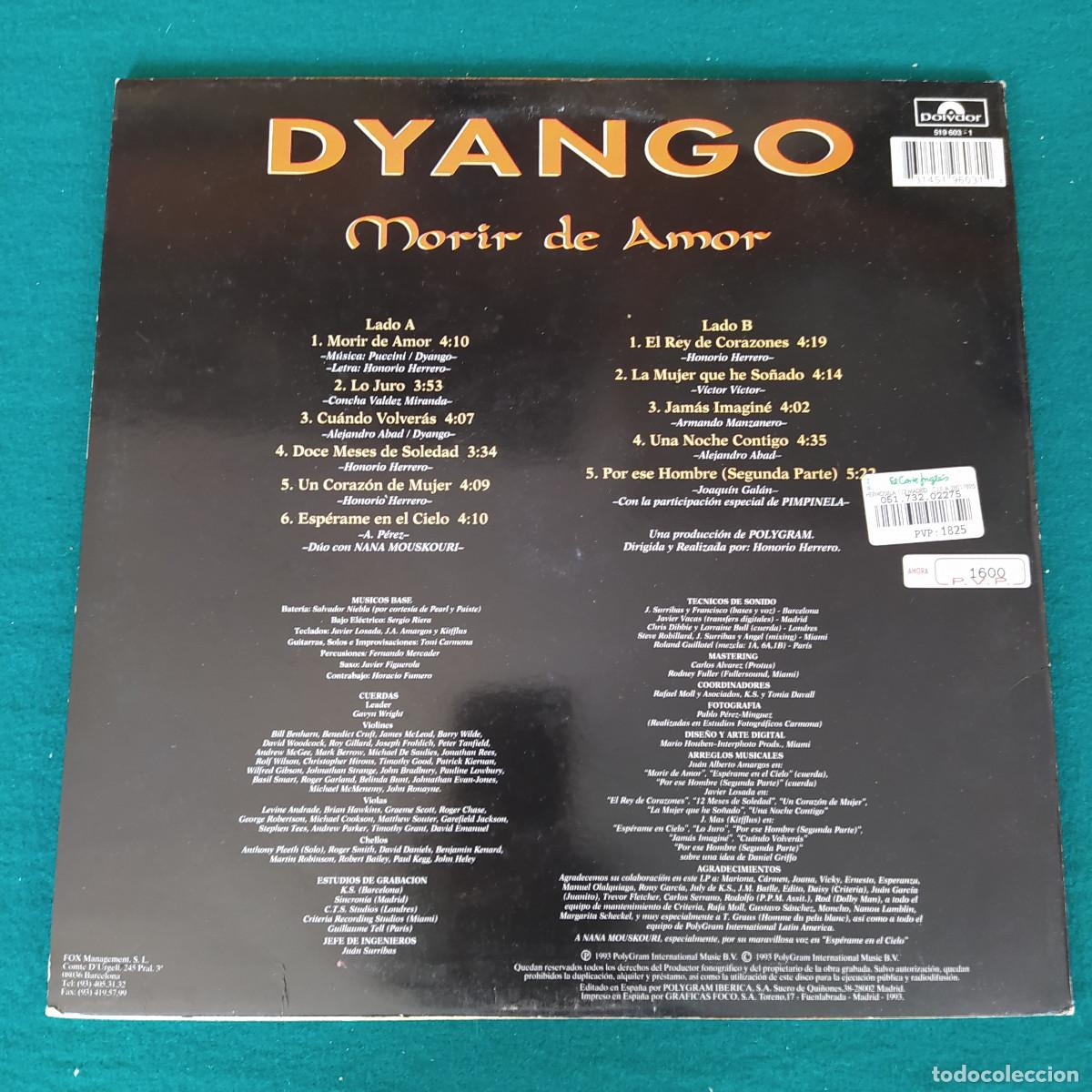 Discos de vinilo: Dyango &ndash; Morir De Amor - Foto 2