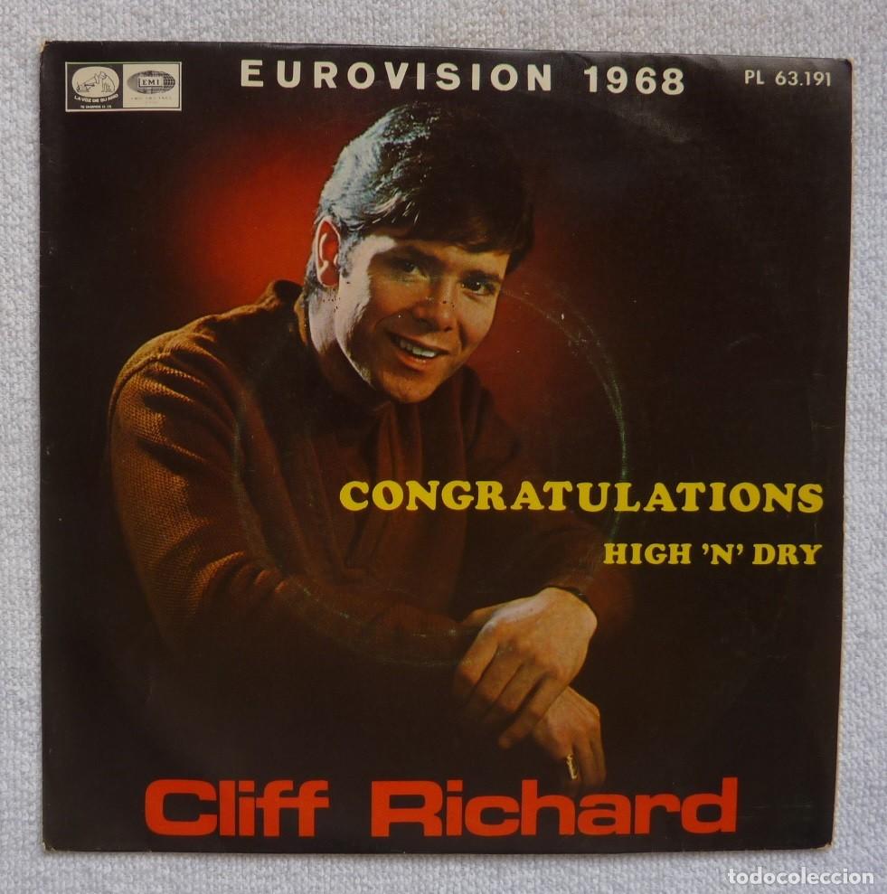 Discos de vinilo: CLIFF RICHARD // CONGRATULATIONS // 1968 // SINGLE - Foto 1